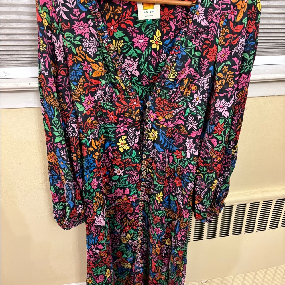 FARM Rio Multicolor Floral midi dress